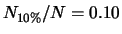 $N_{10\%}/N = 0.10$