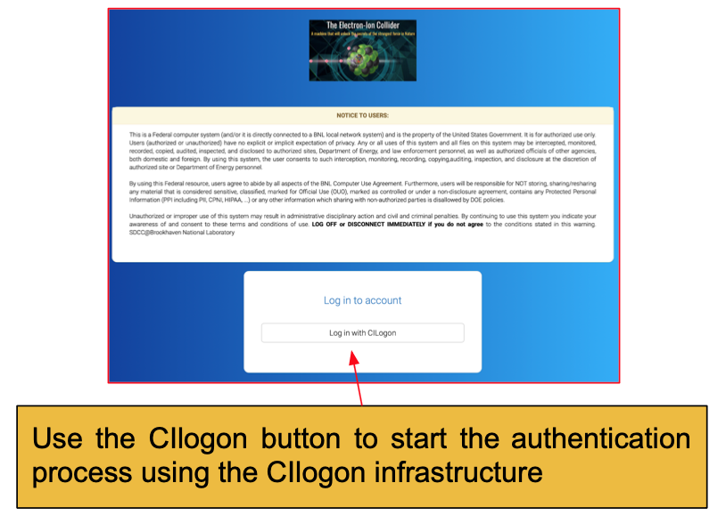 login with cilogon