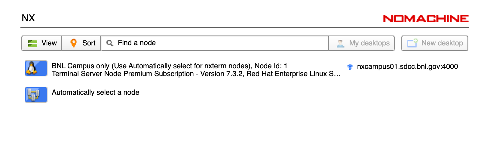 NX Terminal Server Nodes