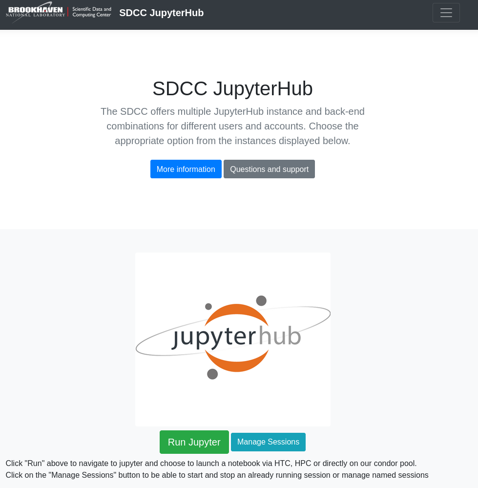 jupyter index page